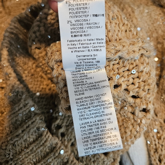 ⭐️ Ermanno Scervino sequin shimmer sweater size 38 US small - Picture 8 of 10